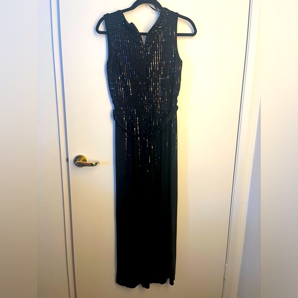 Enfocus Studio black Sleeveless Party Jumpsuit Womens size 4